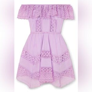 Charo Ruiz Lavender Off the shoulder mini dress